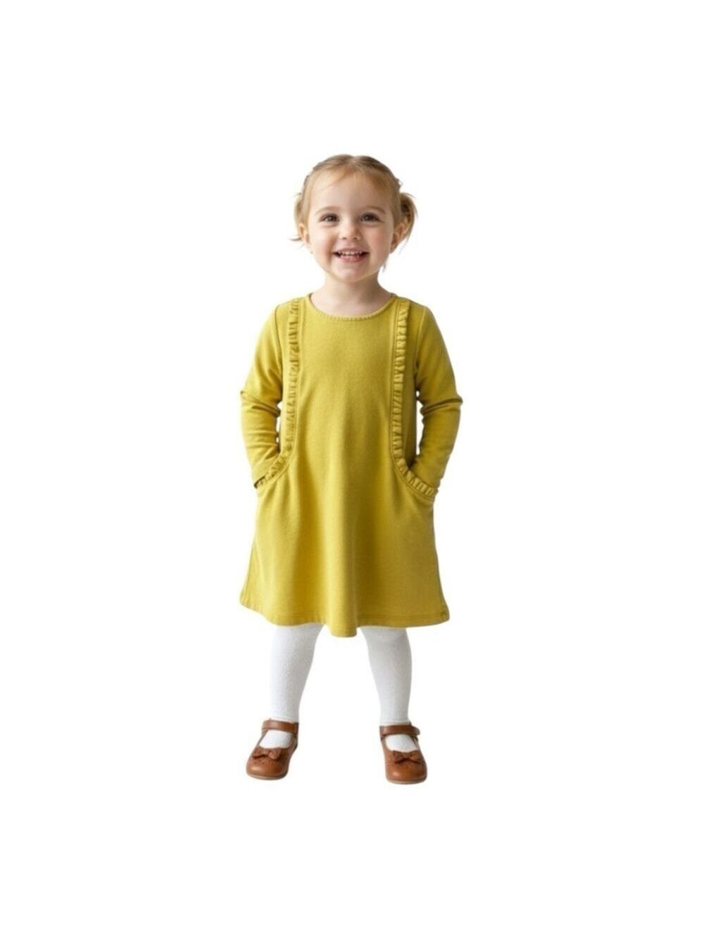 Janie & Jack Size 3 Years Yellow Dress *note flaws